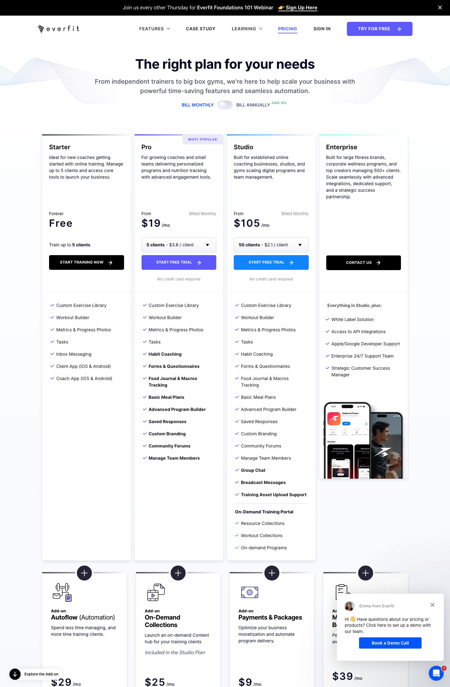 Everfit screenshot 2