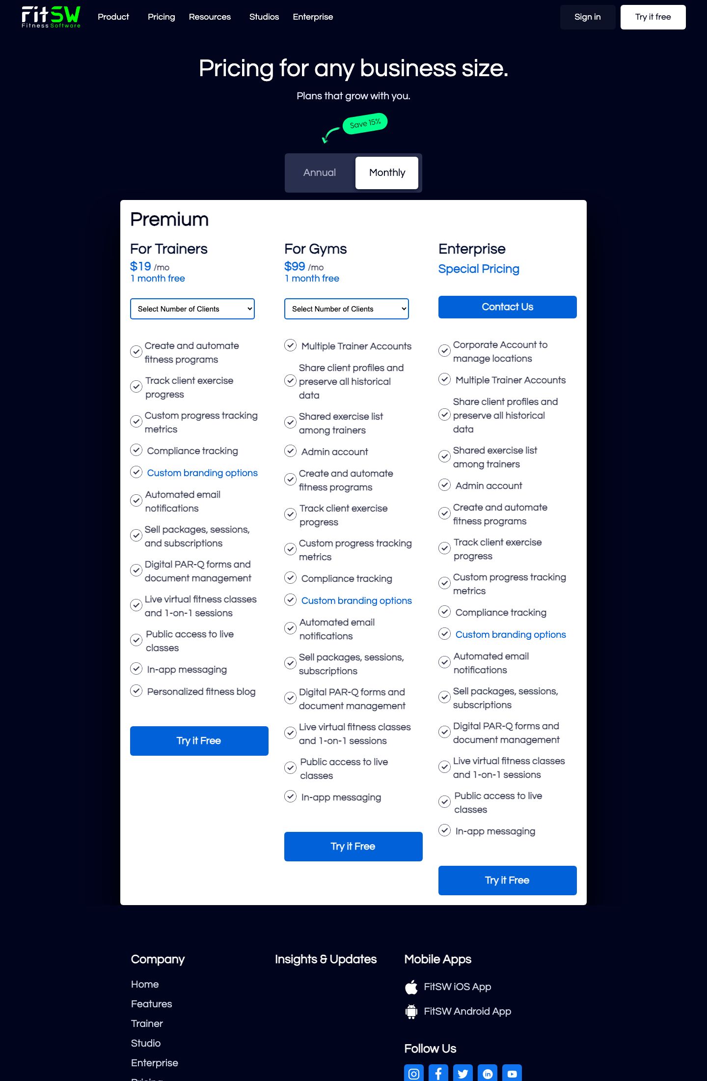 FitSW screenshot 2
