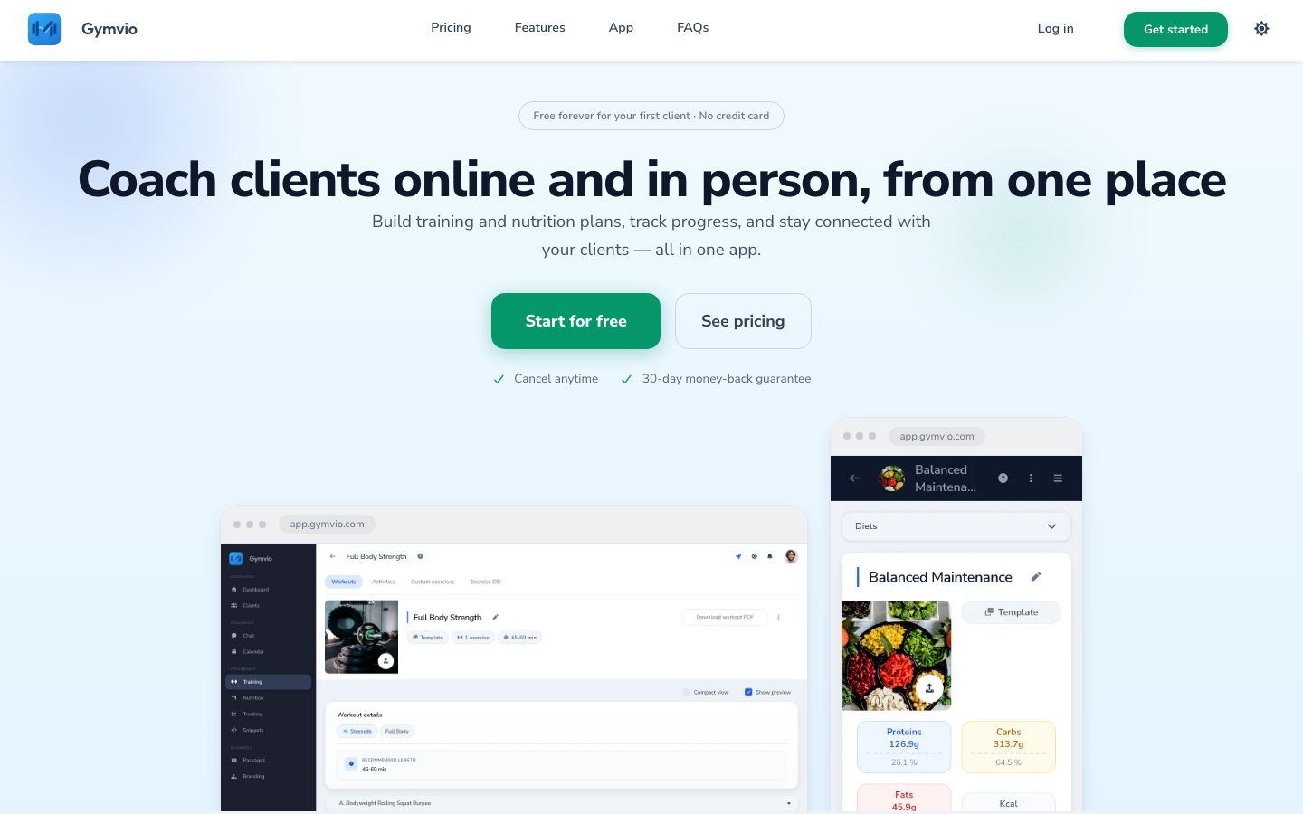 Gymvio screenshot 1