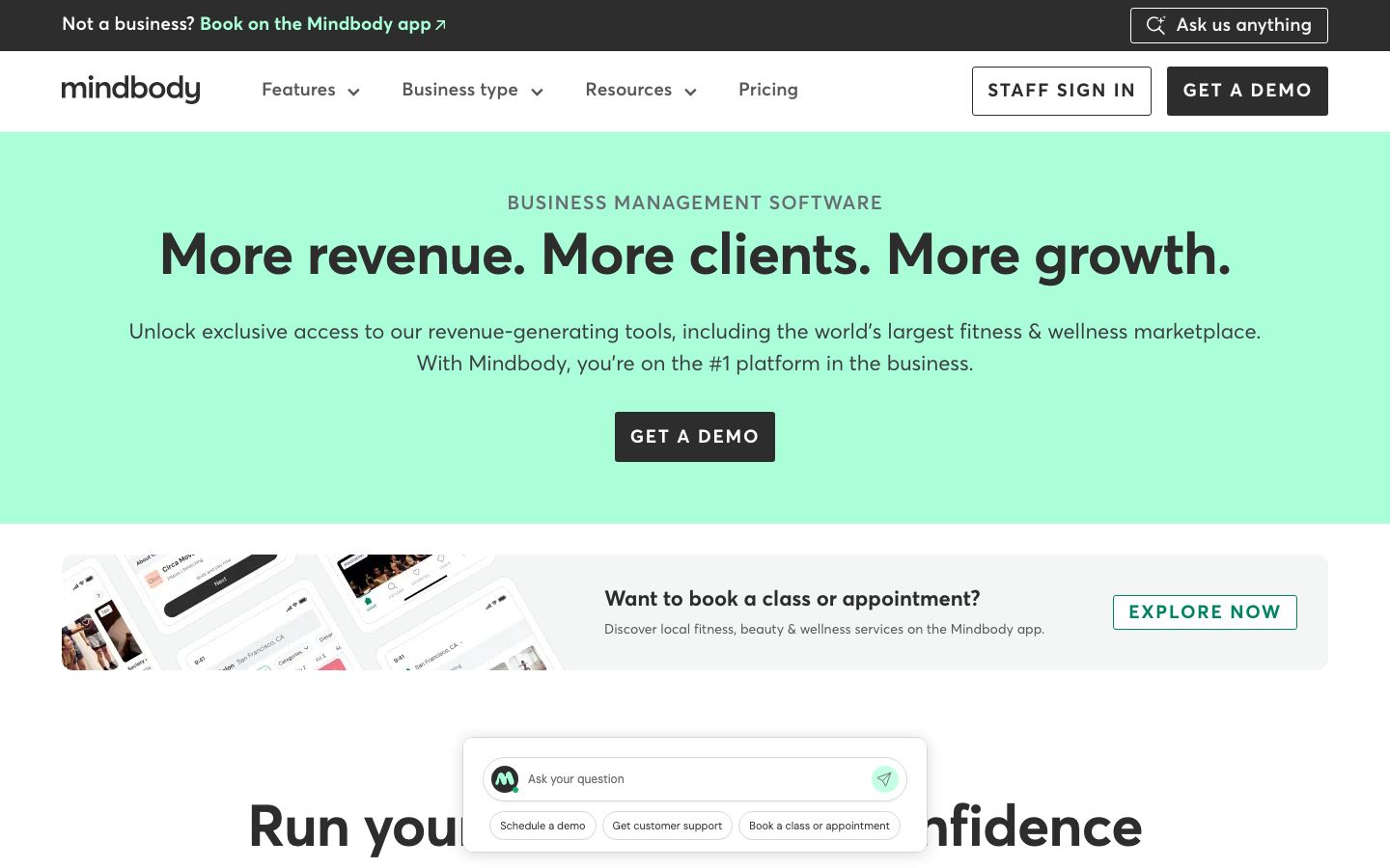 Mindbody screenshot 1