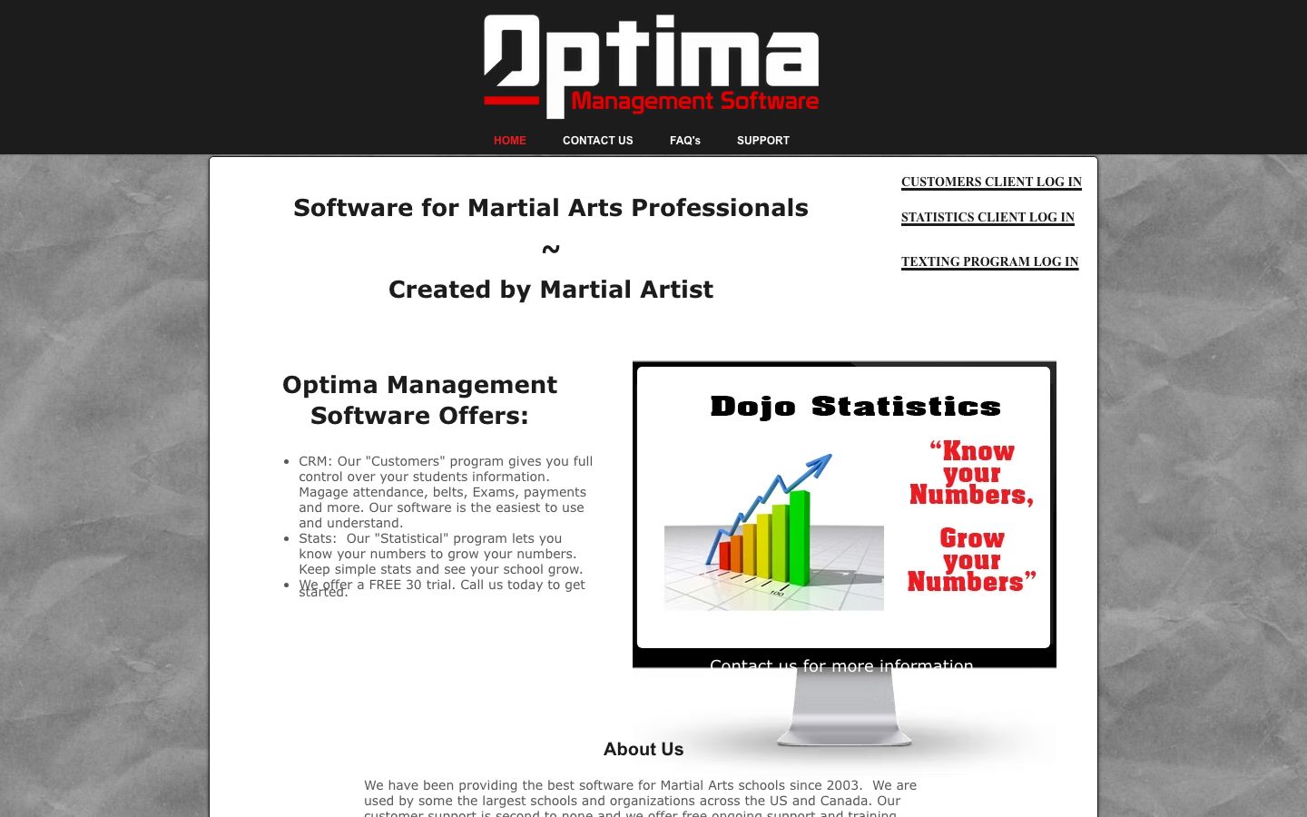 Optima Management Software screenshot 1