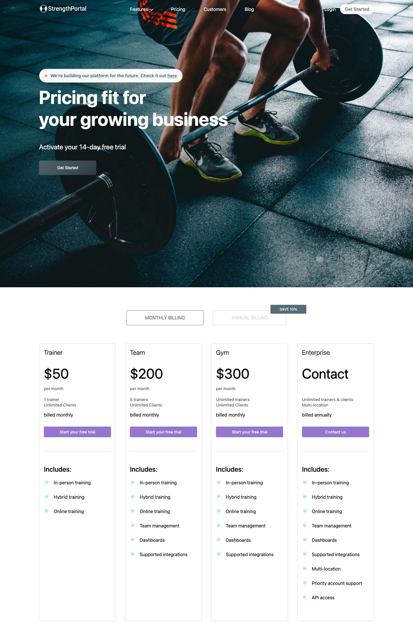 StrengthPortal screenshot 2