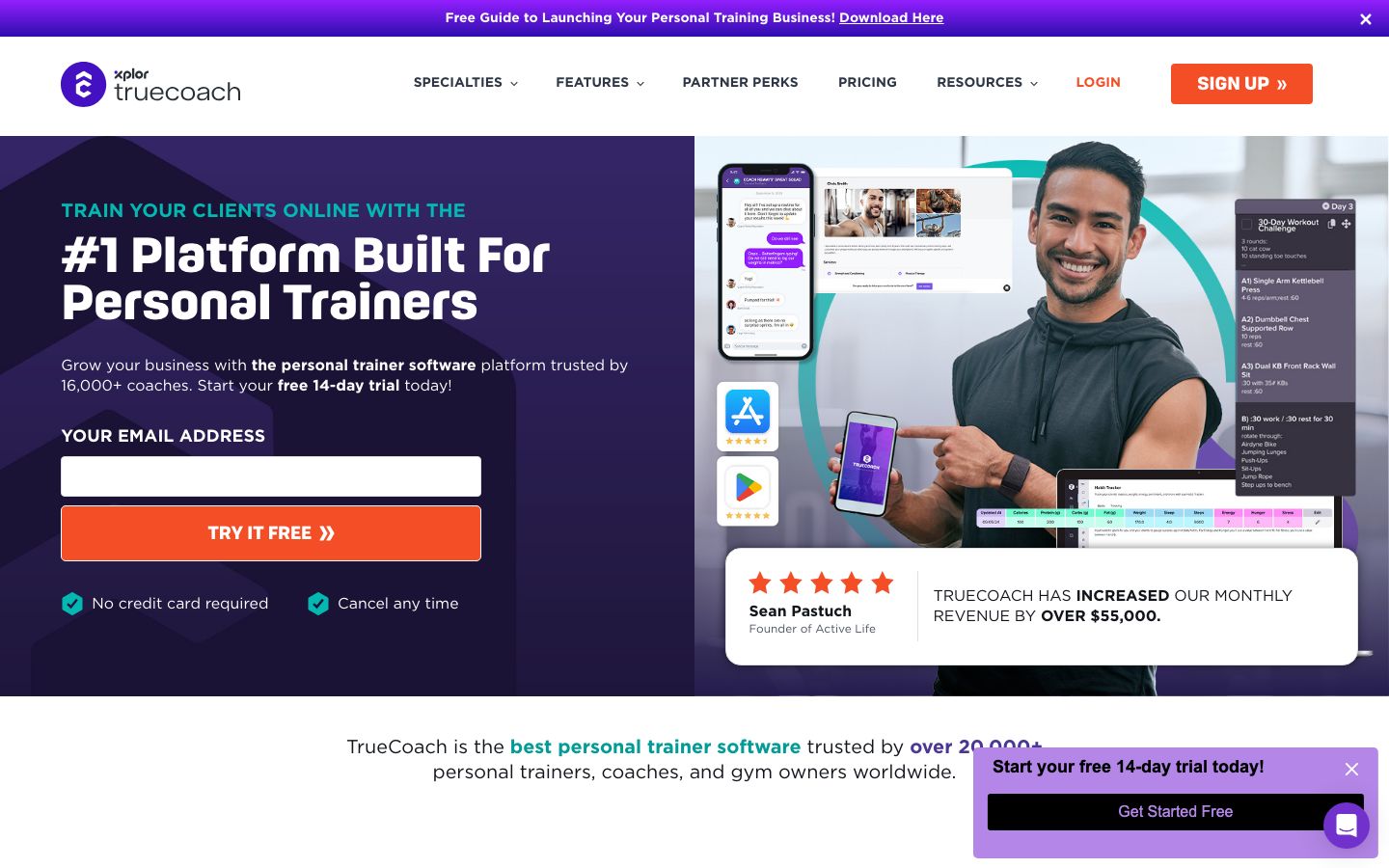 TrueCoach screenshot 1